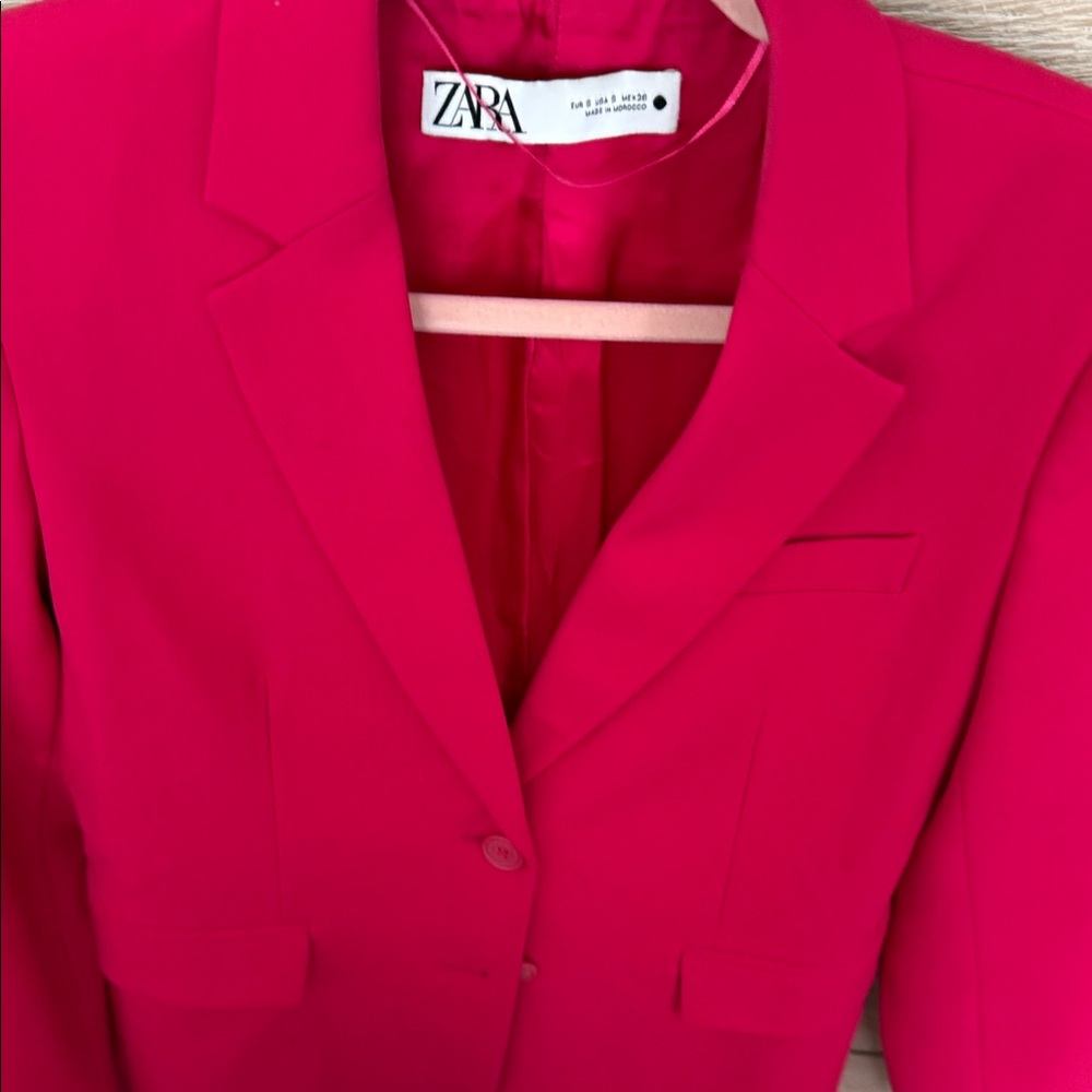 Zara Vibrant Pink Jacket and Pants Suit -small - Picture 5 of 5